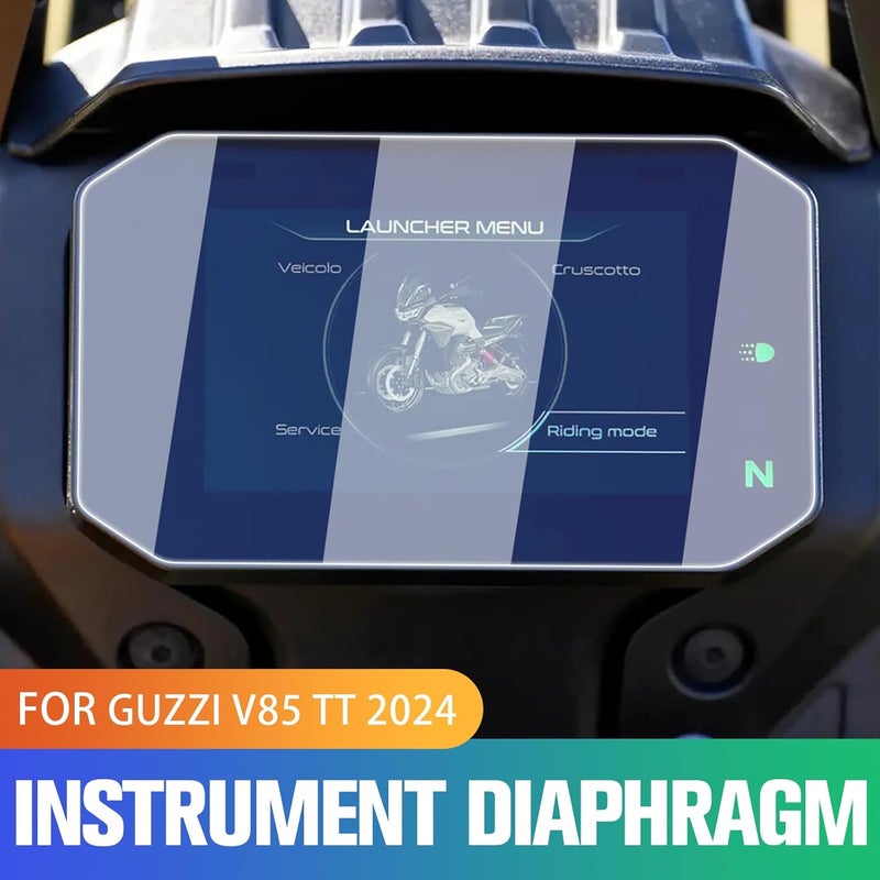 HAONEL Instrument Film Dashboard Screen Protector Replacement for Aprilia Tuono V4 RSV4 Factory 2021+ / Tuagreg 660 2022+ / Moto Guzzi V85 TT 2024+ / V100 Mandello 2022+ / Energica Experia 2022+ Cluster Display Screen Protective Cover - Image 2